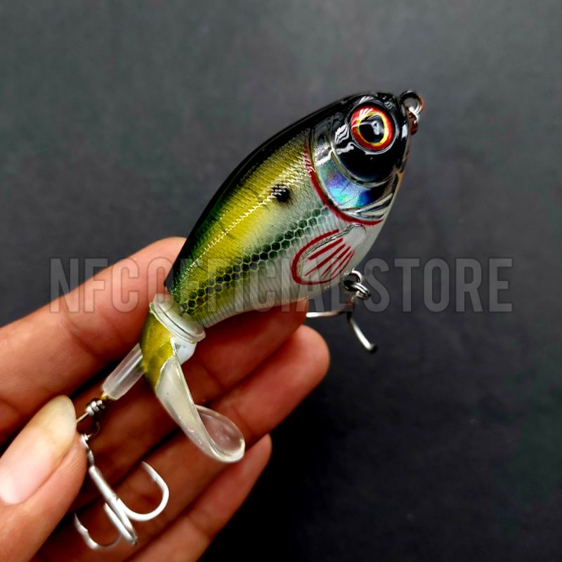 Mini Whopper Plopper 7,5 cm 17 gram Hook 4X STRONG Best Killer Action