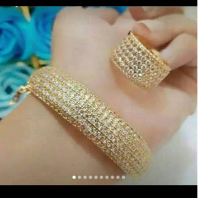 Xuping lapis emas 18k Gelang cincin