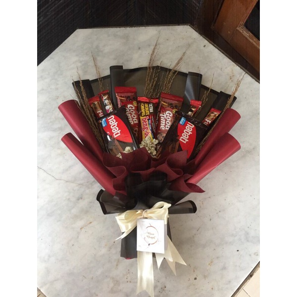 

Buket jajan mix bunga kering / snack bouquet / buket murah