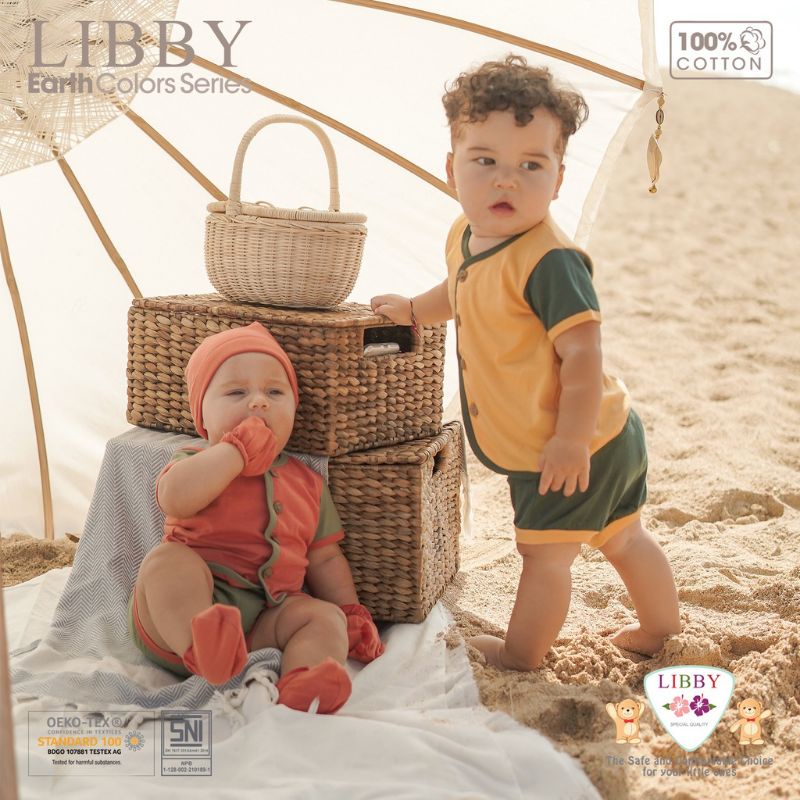 Libby Setelan Pendek 1-2 Tahun EARTH COLOR - Comfy Set