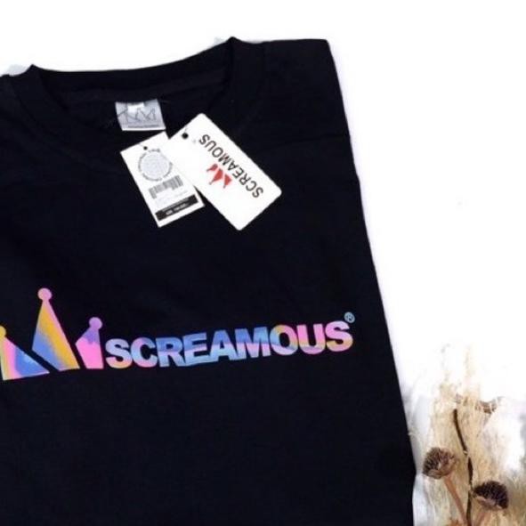 ✬ KAOS SCREAMOUS DISTRO / KAOS PRIA SCREAMOUS / TSHIRT SCREAMOUS HITAM ☆
