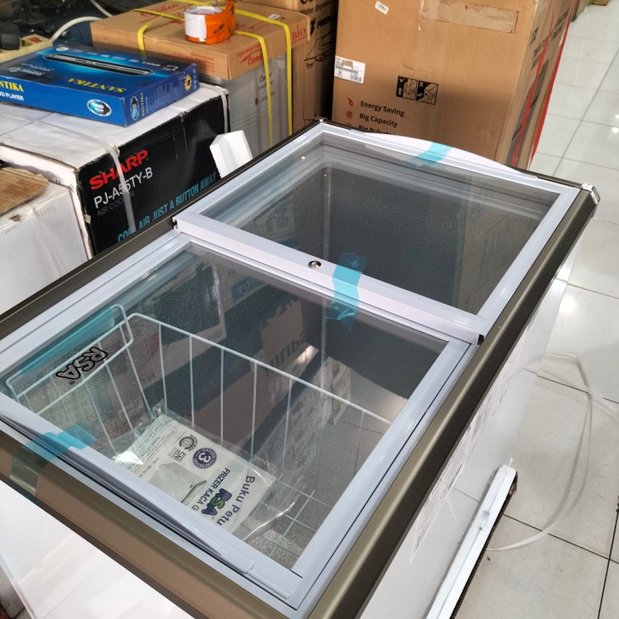 Chest Freezer RSA XS 200 Pintu Geser KACA 171 Liter By GEA