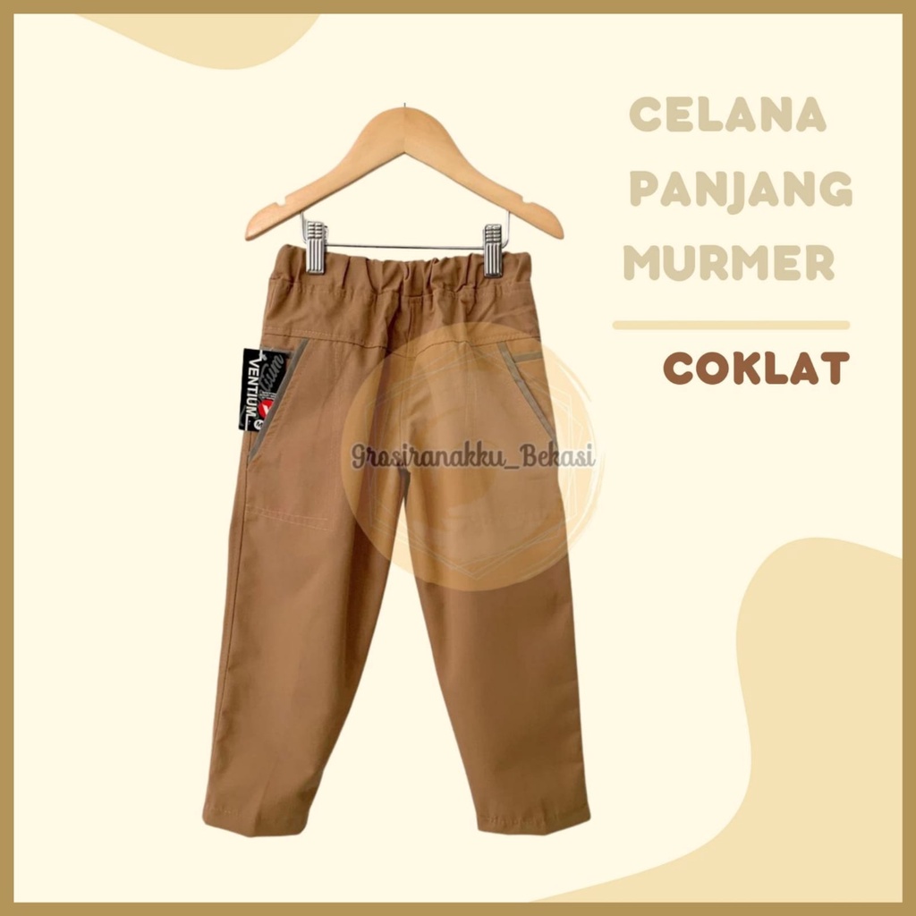 Celana Anak Panjang Murmer Coklat size 3-5Tahun