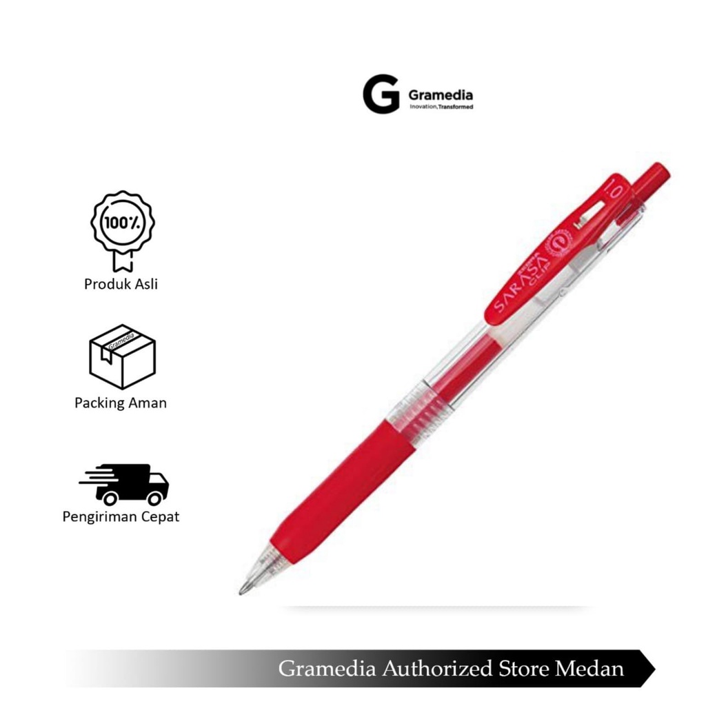 

Gramedia Medan - ZEBRA SARASA CLIP 0.5 RED