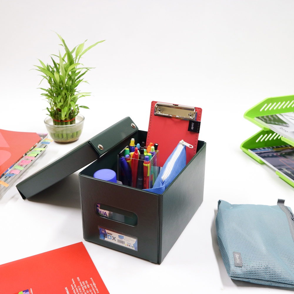 

[Zada] Kotak Penyimpanan Multifungsi Bantex Storage Organizer Box M Green #8921 04