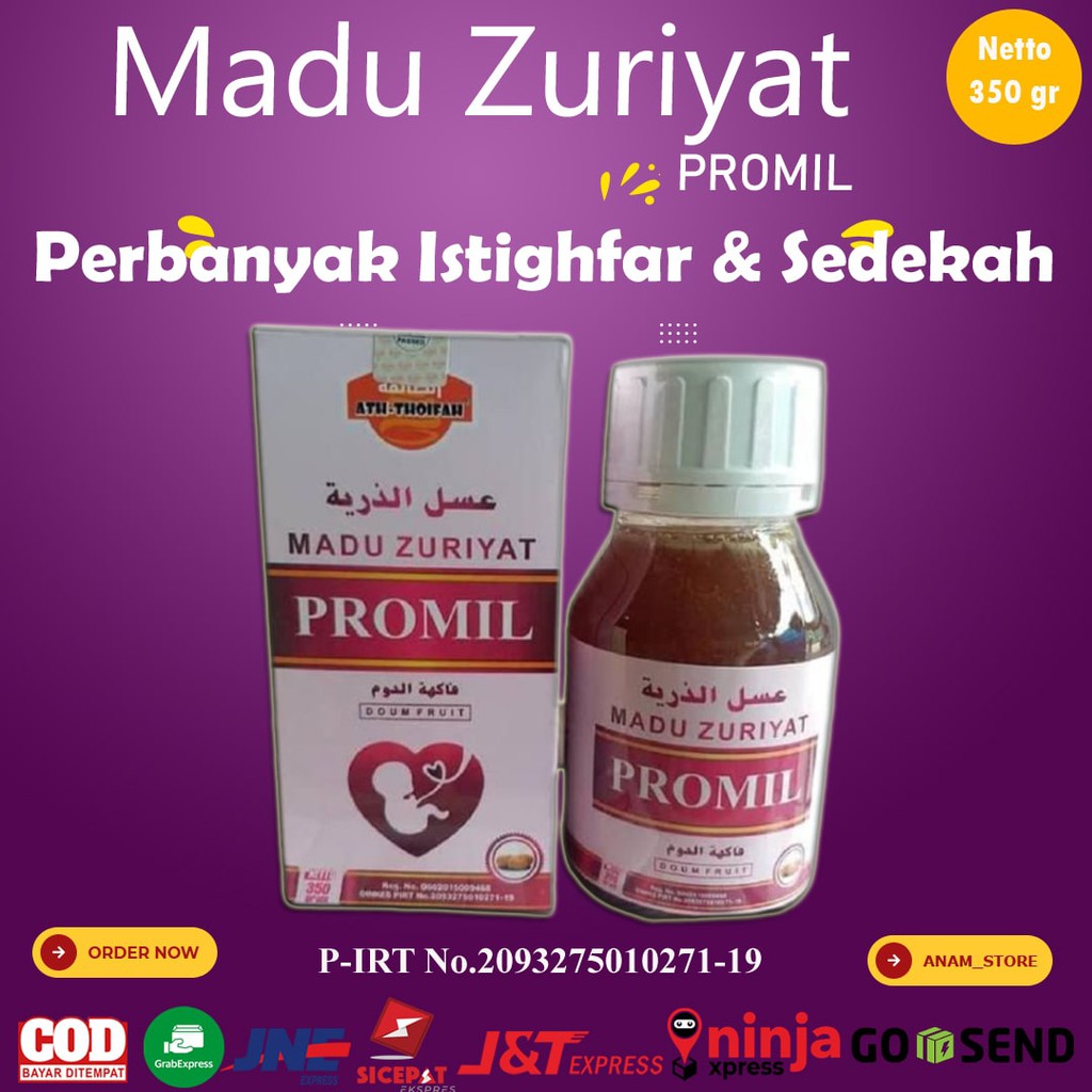 

Madu Zuriat Promil Ath-Thoifah 350 g / Madu Zuriat Promil Suami Istri / Madu Zuriat Promil