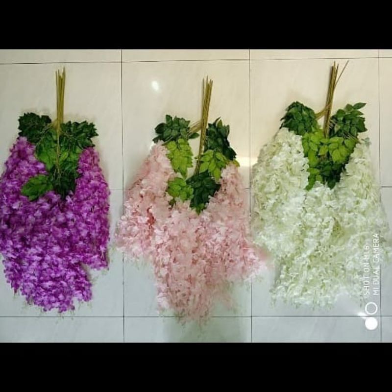 Artificial Bunga Wisteria Jumbo Gantung ( 1LUSIN ) /Wisteria Jumbo Gantung Dekorasi Artificial