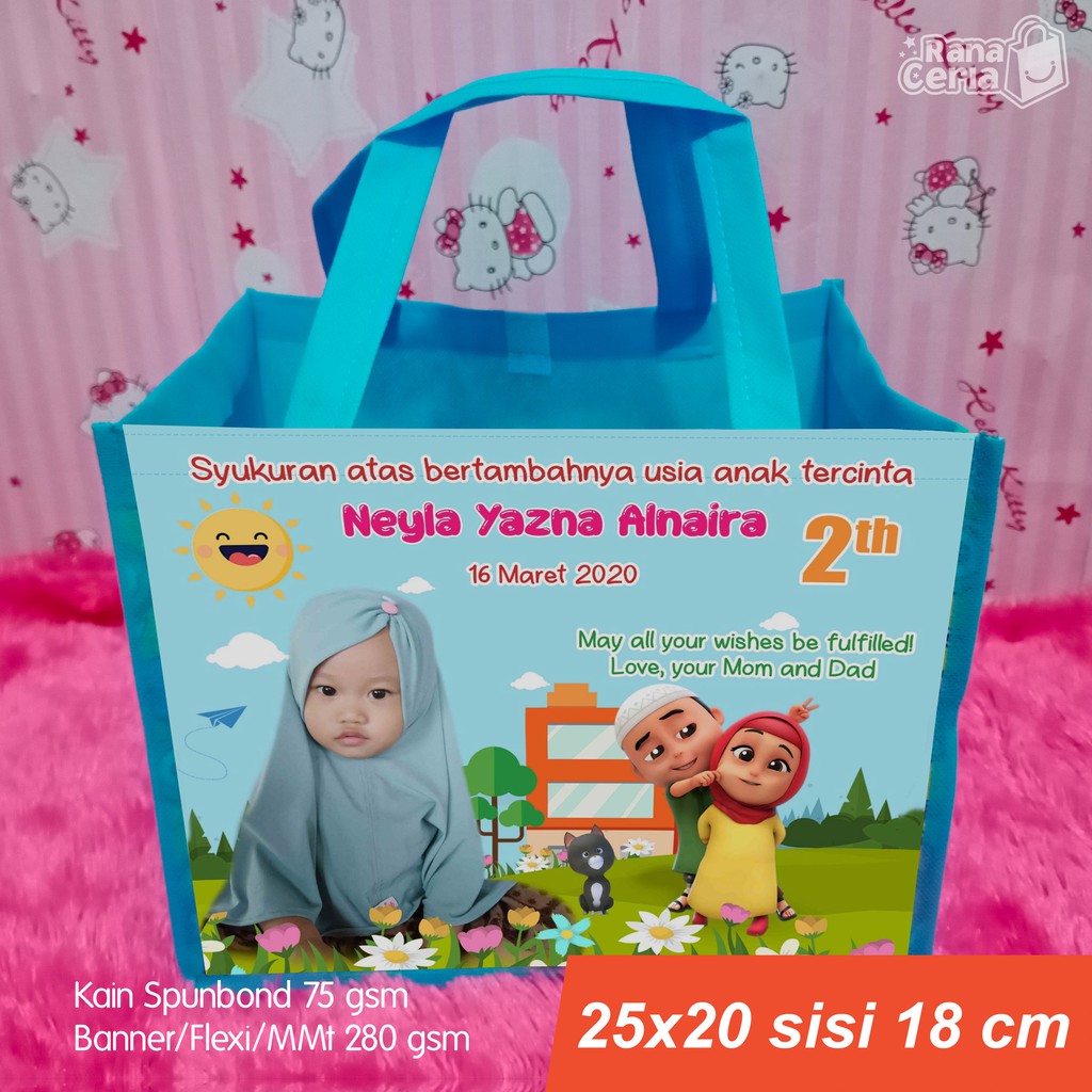 Tas Ultah Murah Custom Foto dan Nama
