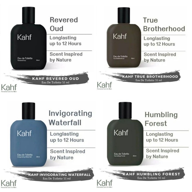 KAHF Skincare Cowok Halal (BPOM) Face Wash/Serum Jenggot/Eau de Toilette/Triple Protection Sunscreen Moisturizer 30 ml