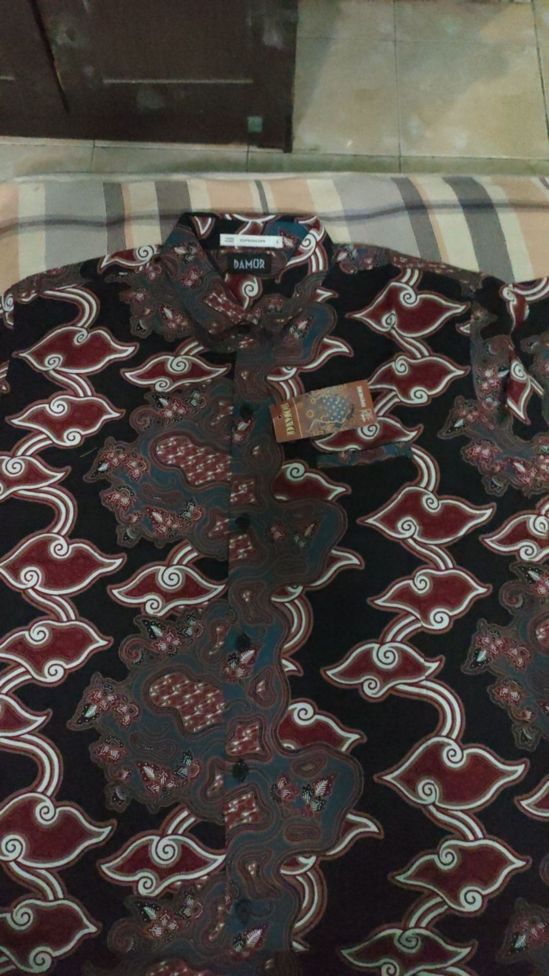 Gof Brsd Damor (cressida) Kemeja Batik Cowok Pakaian Pria Baju Batik Dewasa Lengan Pendek