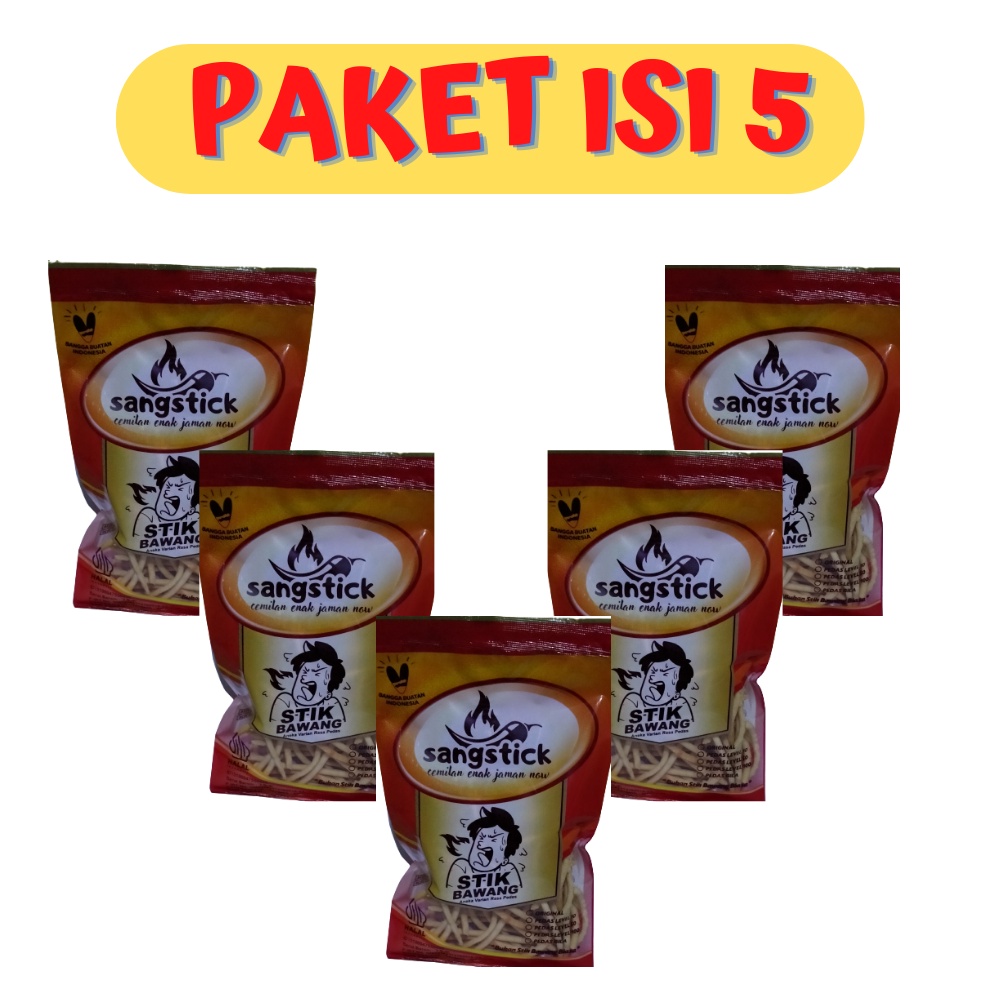 

PRODUK MR CI SANGSTIK - Stik bawang cemilan enak VARIANT RASA PEDAS [Paket 5] Kualitas terbai