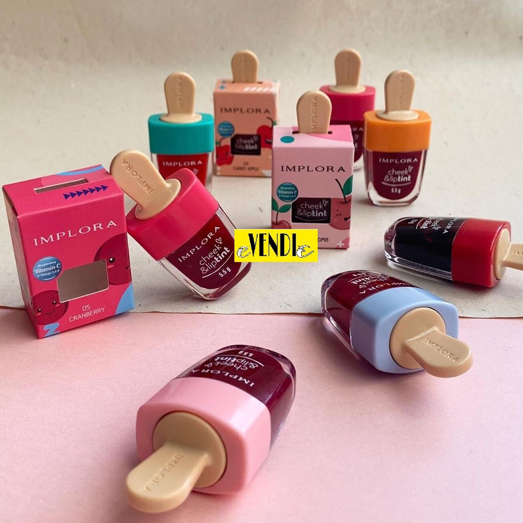 IMPLORA LIPTINT AND CHEEK ORIGINAL - SUDAH BPOM - LIP TINT VITAMIN C | IMPLORA JELLY TINT