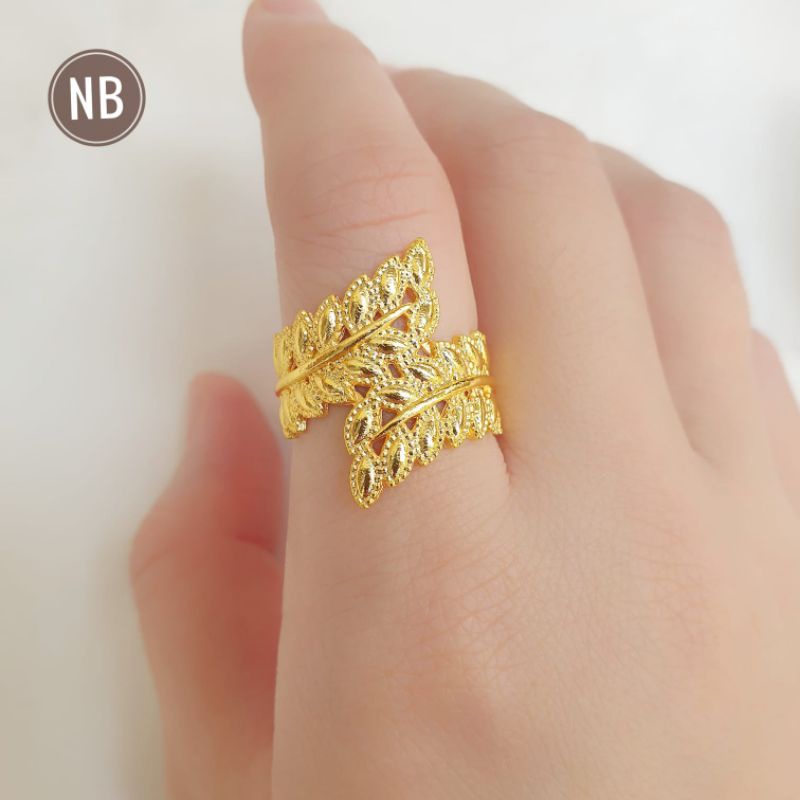 Cincin Ulir Daun Xuping 24k Cantik Dan Simple N05102202