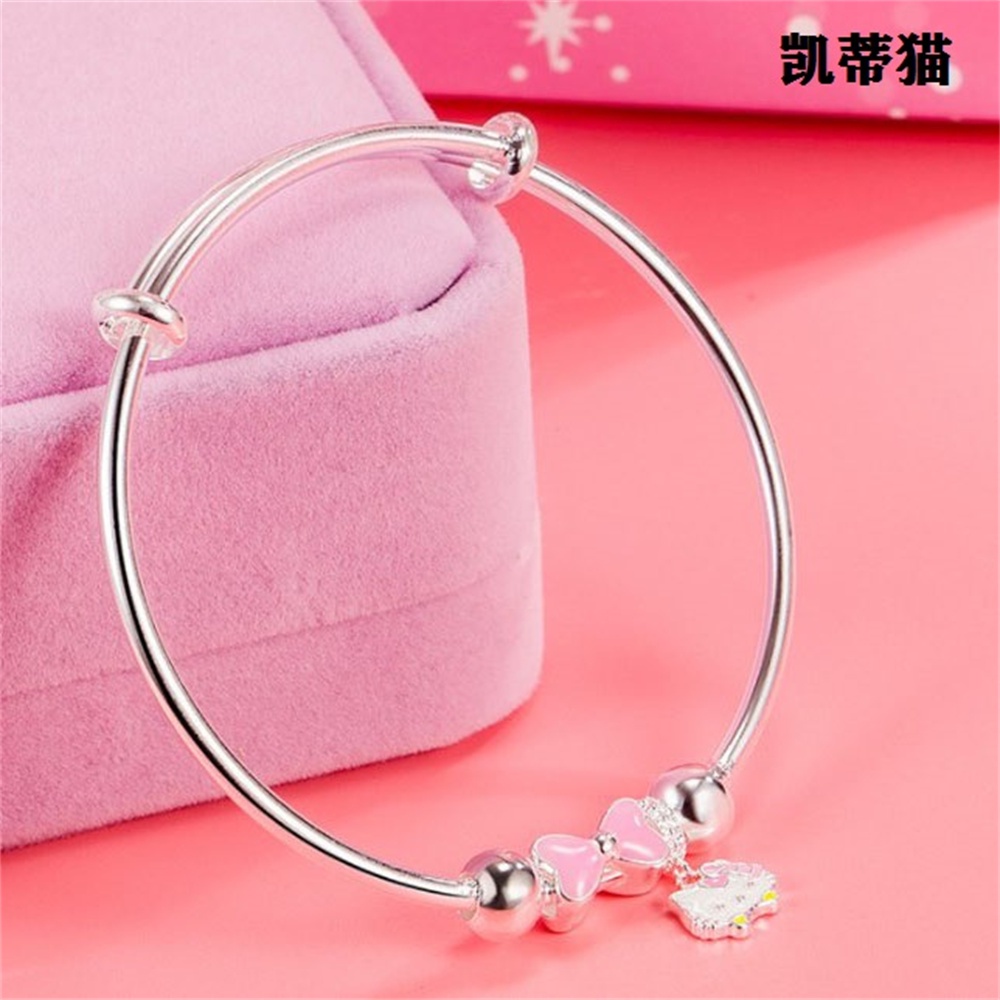 【COD Tangding】Kt Gelang Rantai Dengan Charm Bentuk Kullom Laurel Dog Melody Untuk Pelajar