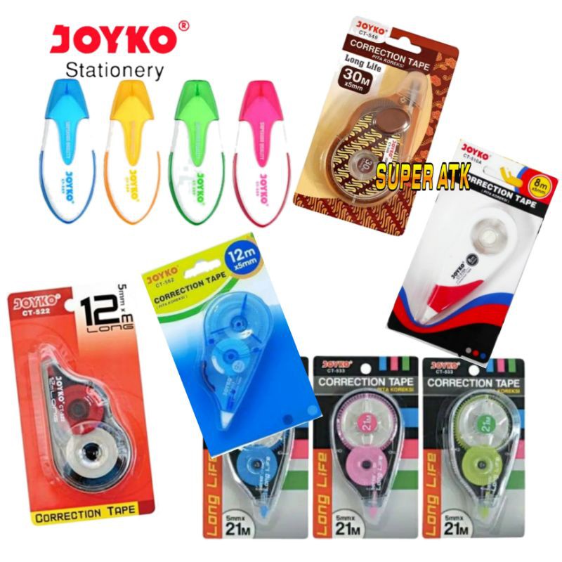 

TIP EX KERTAS / CORRECTION TAPE JOYKO (ANEKA TIPE JOYKO)