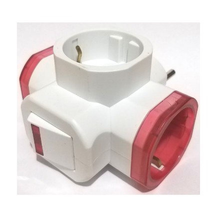 Cabangan Colokan T Arde + Saklar Light House Colokan 3 Lubang T Arde Switch