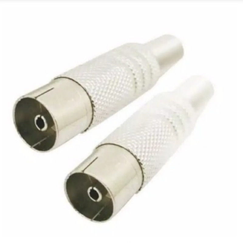 Socket TV Besi FEMALE / Jek Jack Jeck Antena Anten Cewek / Sambungan TV