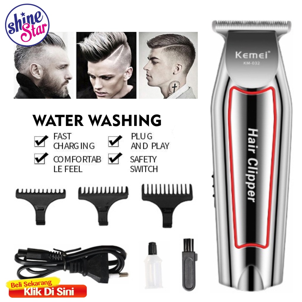 SHINE STAR - Hair Clipper Kemei Detailer KM-032 Mesin Cukur Rambut Kumis Jenggot Cordless