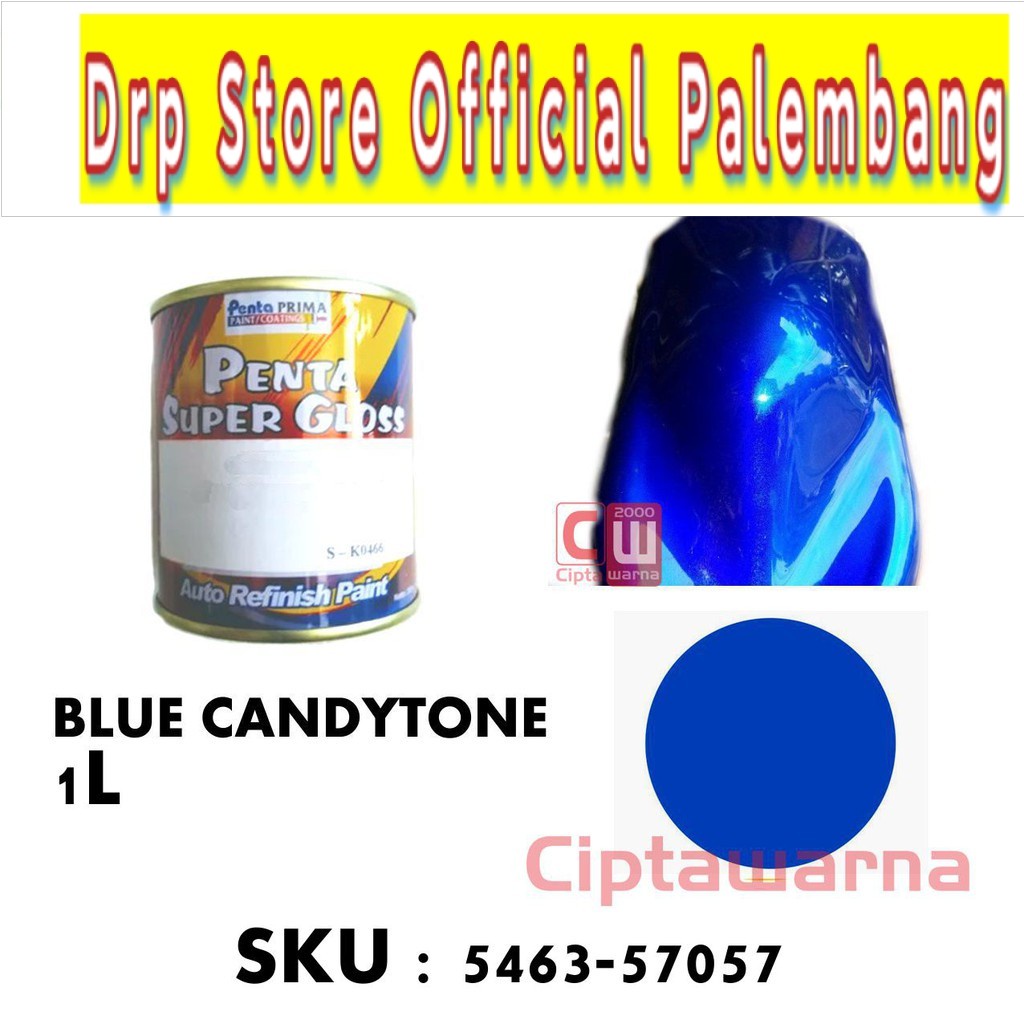 Cat Penta Super Gloss BLUE BIRU CANDY CANDYTONE 1 LITER