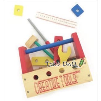 Mainan Kayu - Alat Pertukangan Tool Box Set