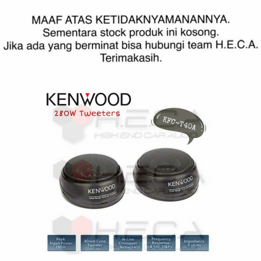 Tweeter KENWOOD KFC-T40A Best Quality Mobil Speaker dashboard