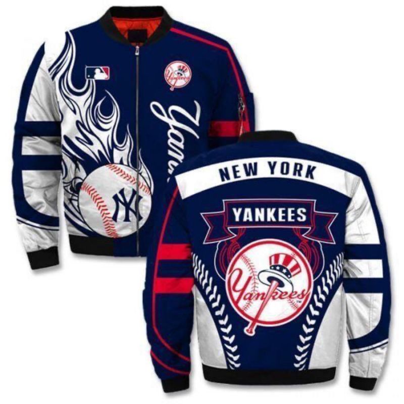 Jaket Varsity Yankees MLB printing/Jaket Bomber Pria dan Wanita