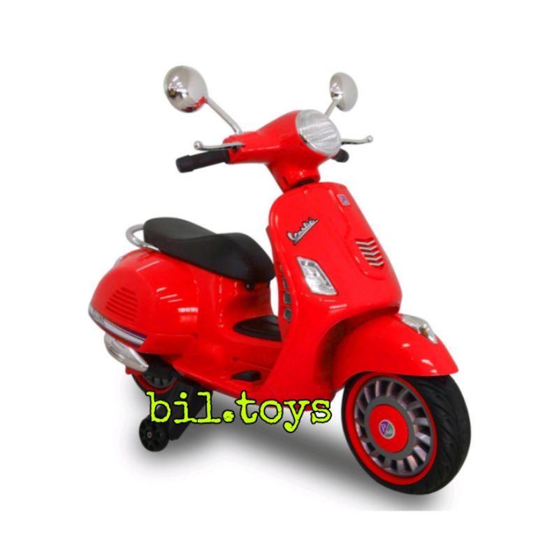 MAINAN MOTOR AKI ANAK VESPA MATIC VESTIC SCOOTER  M-288