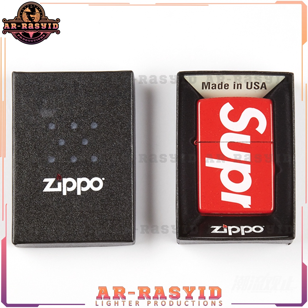 BISA COD! Korek Api Minyak Zippo Matte Merah Red Supreme