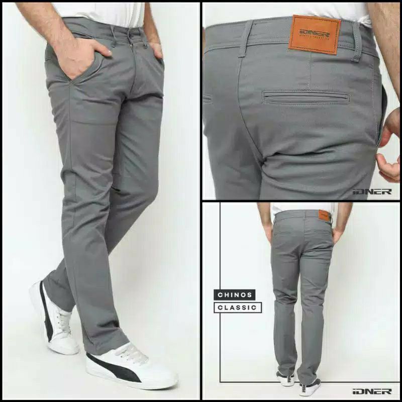 CELANA PRIA CHINO Slimfit panjang kerja kantor santai liburan cowok gentleman