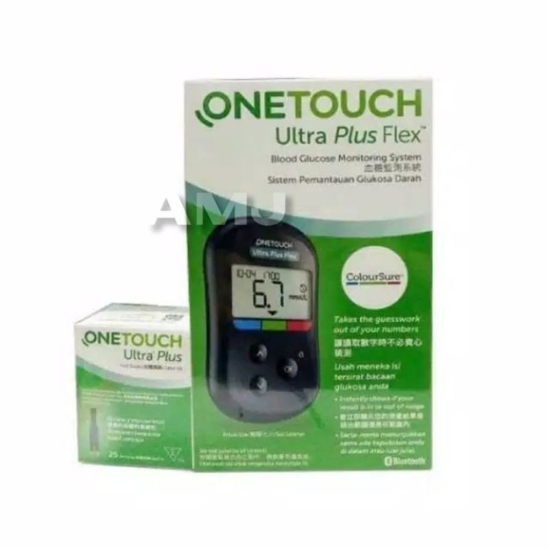 Jual One Touch Ultra Plus Flex Paket Cek Gula Darah 50 Strip Shopee