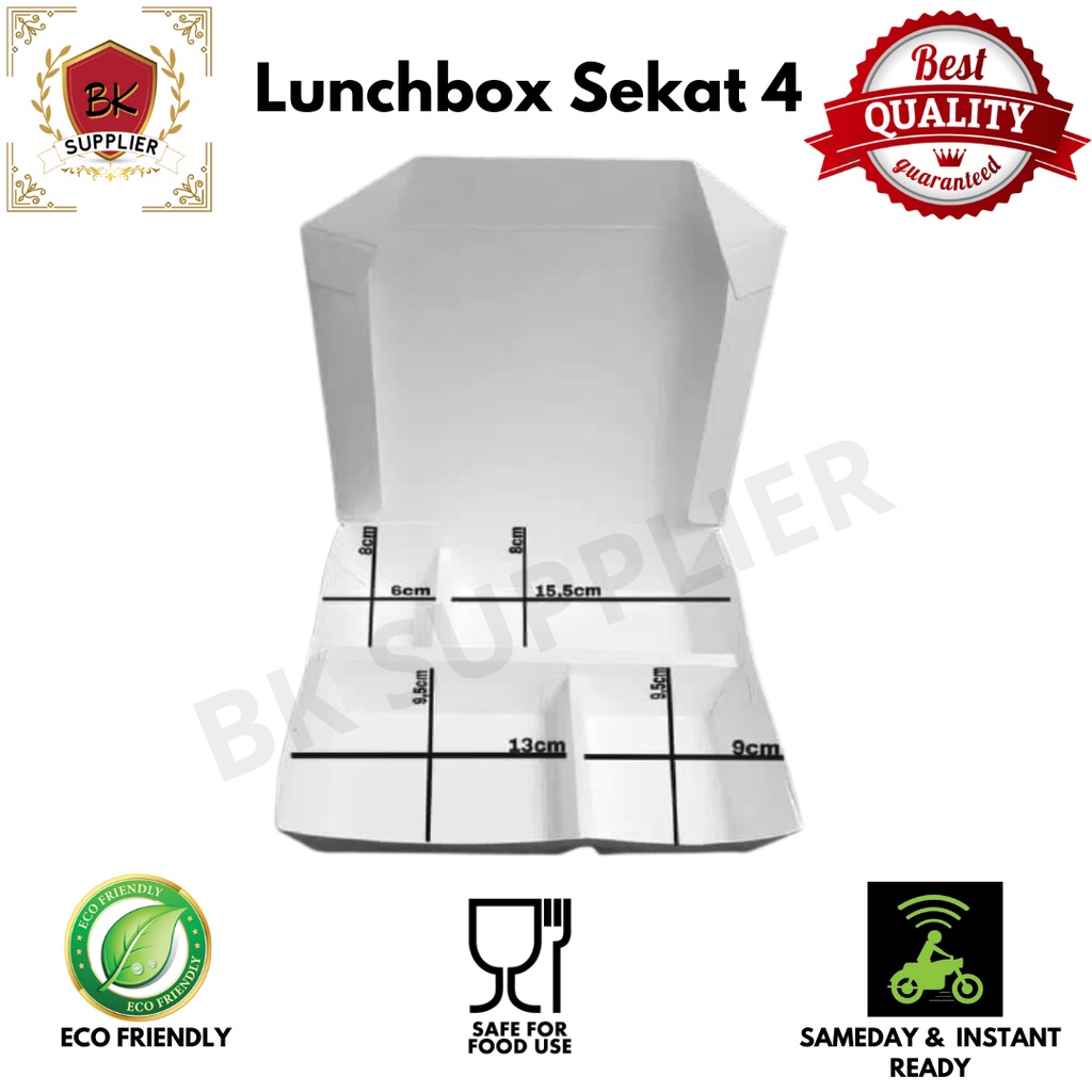 Lunch box sekat 1pcs / Lunchbox sekat 4 / Lunch box sekat 5 / paper lunch box