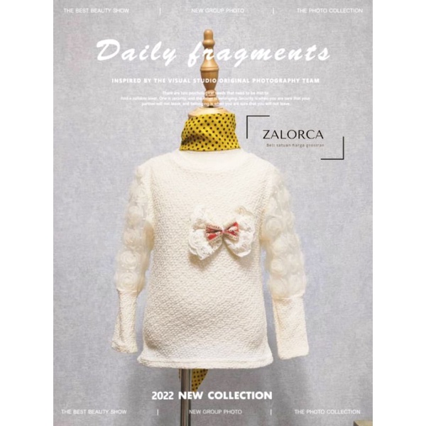 Dress Blouse Atasan Anak Balon KOREA - Baju Anak Lengan Panjang