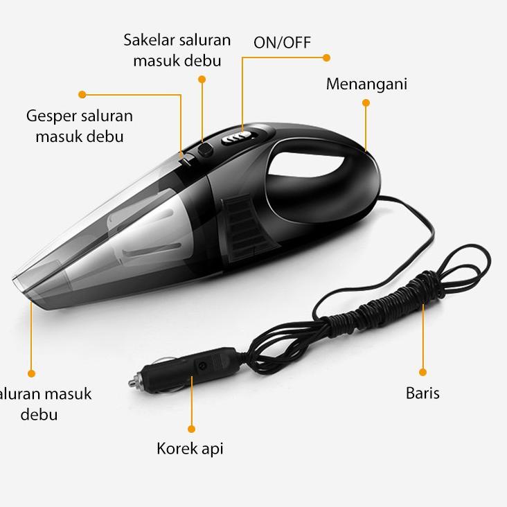 Produk Update Mobeo Penyedot Debu Mobil Praktis dan Serbaguna / Car Mini Vacuum Cleaner