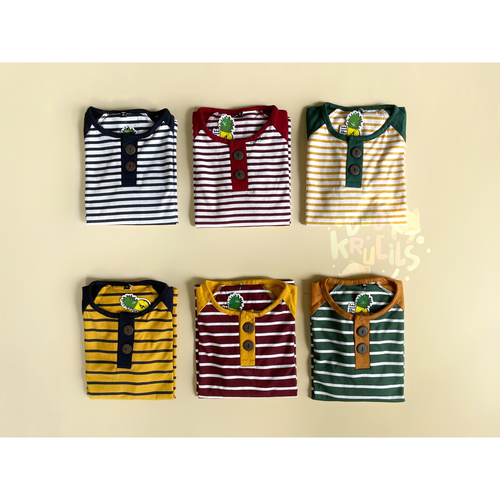 Piyama anak motif garis / stripe dari Pineapple Kids | DUO KRUCILS