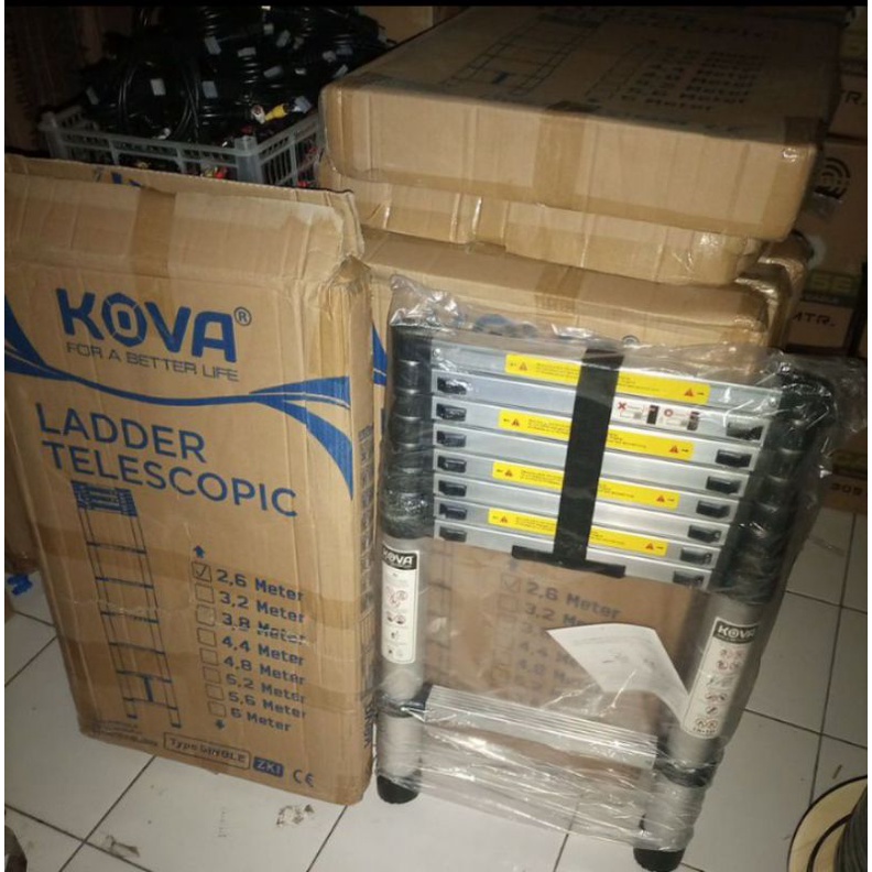 Tangga Lipat Teleskopik Aluminium Single Telescopic Ladder