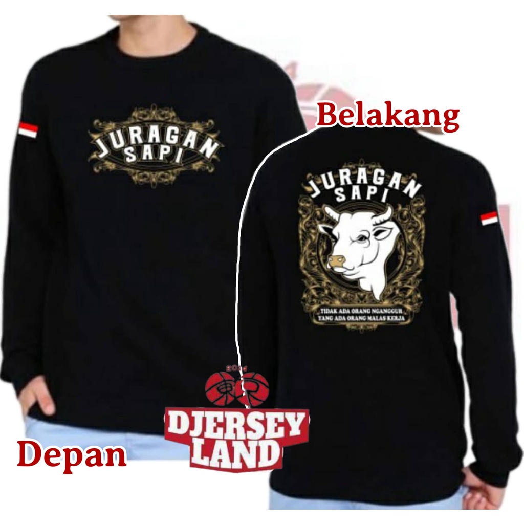 KAOS JURAGAN SAPI SABLON DEPAN BELAKANG KAOS PETERNAK SAPI INDONESIA KEREN