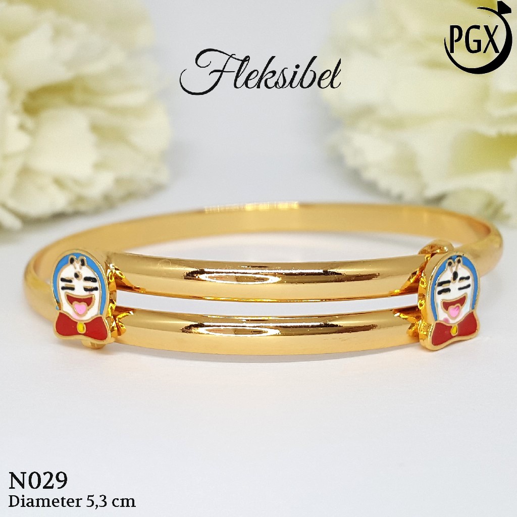 PGX Gelang Anak Xuping Aksesoris Perhiasan Bangle Bangkok Lapis Emas Premium - N037