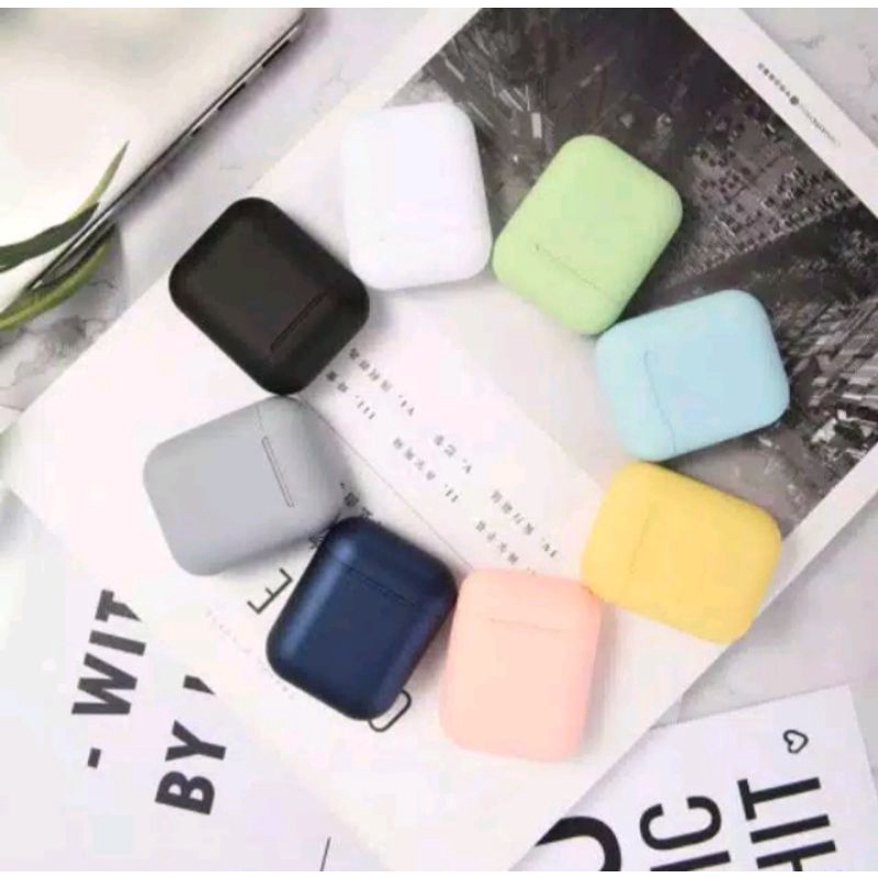 HEADSET BLUETOOTH 5.0 WIRELESS i12 MACARON TWS