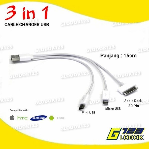 Kabel USB Cable Micro Mini 30 Pin Data Charger Android Iphone Ipad