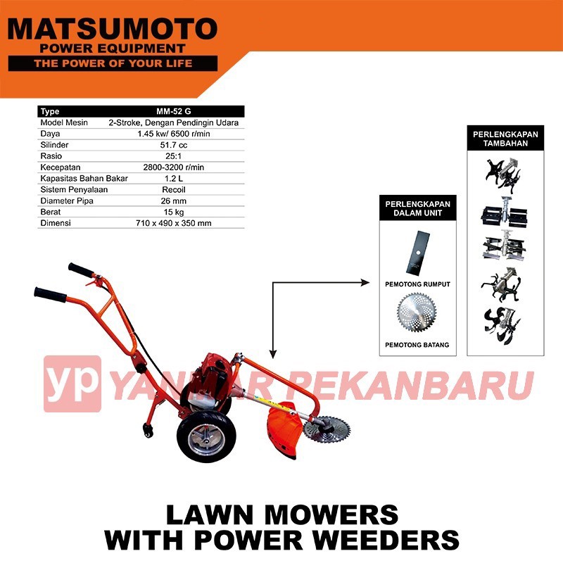 Mesin Potong Rumput Dorong MATSUMOTO MM 52 G