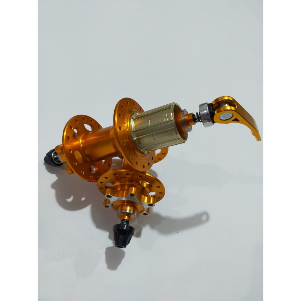 Hub raze 32 36 hole warna hitam, merah, gold, biru freehub 4 bearing jangkrik sepeda MTB