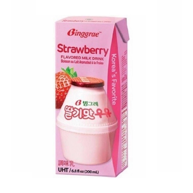 

susu uht binggrae stroberi strawberry 200