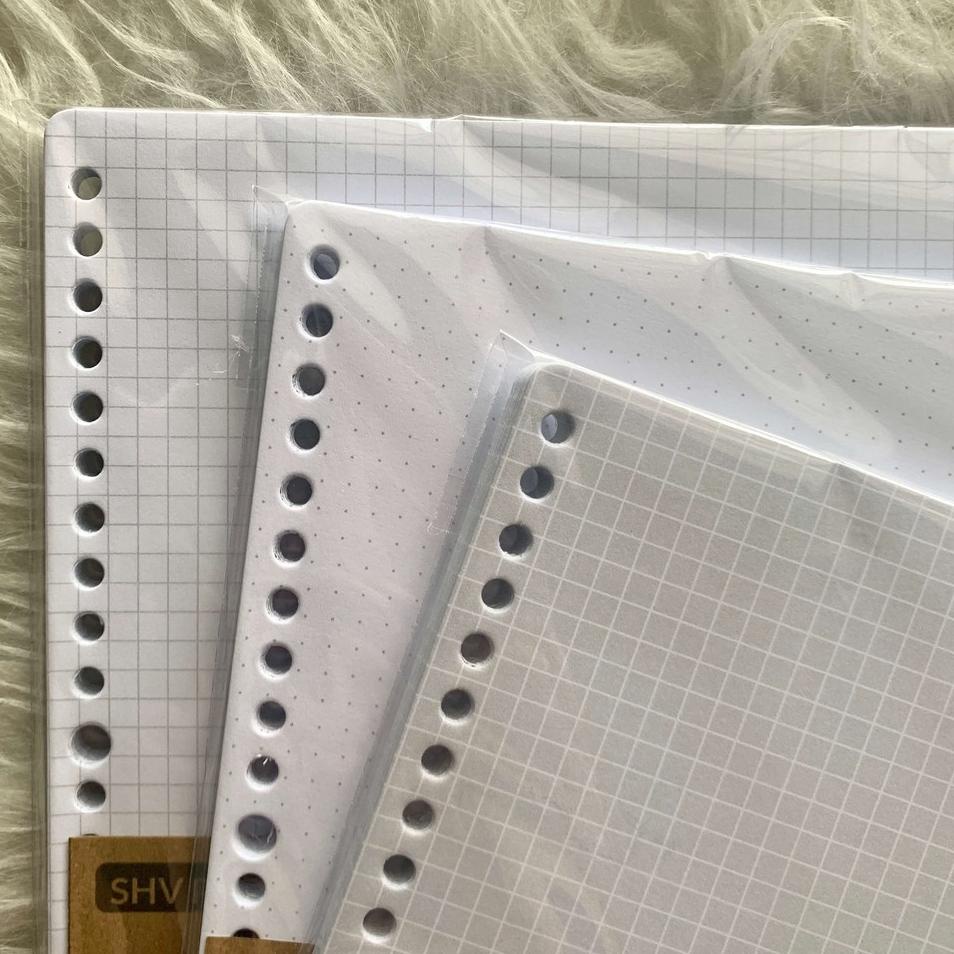 

MMEJ [SHV] Loose Leaf A4 HVS 100gsm - Grid Dot (Kertas isi/ refill binder kotak titik) Produk Ori