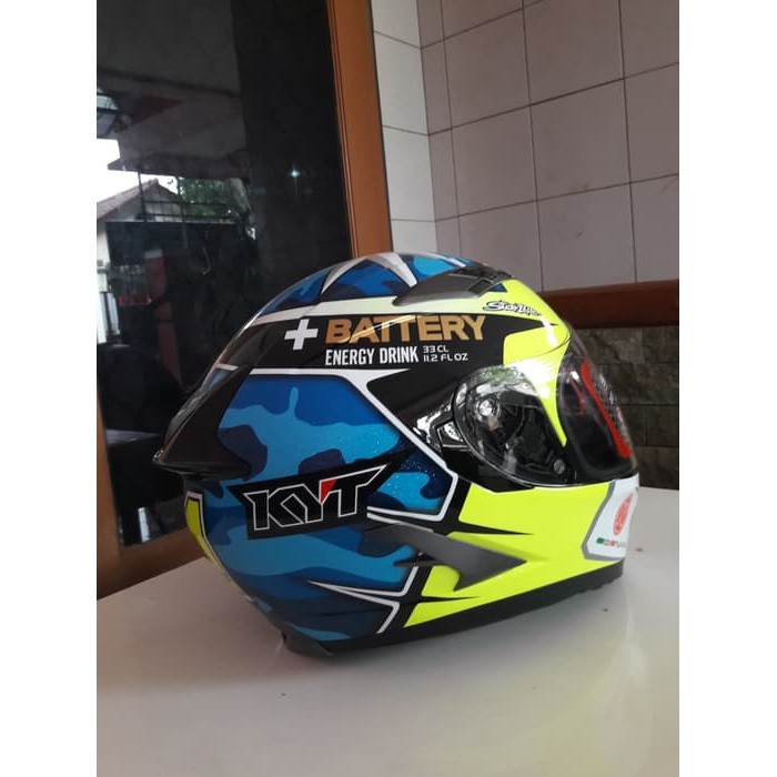 Good Product Helm KYT Vendetta 2 motif aleix espargaro yellow blue fullface