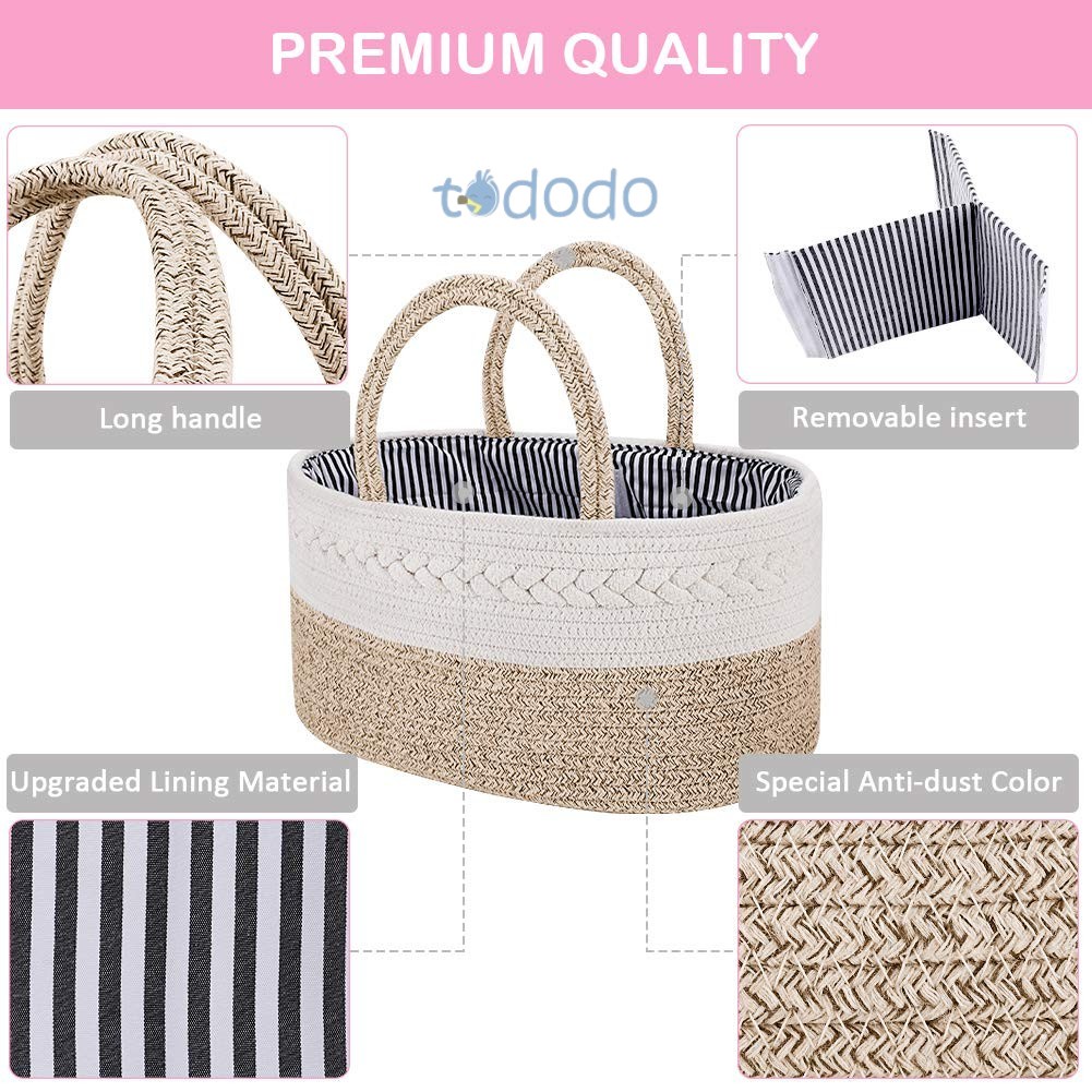 Caddy Bag Cotton Rope Tas Perlengkapan Bayi  Diaper Bag Organizer Travelling / Tas Popok Peralatan Bayi