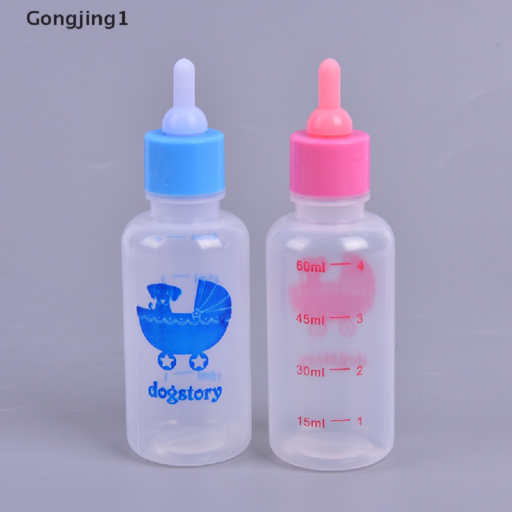 Gongjing1 7PCS / Set Botol Susu Silikon Dengan Dot Pengganti Untuk Hewan Peliharaan