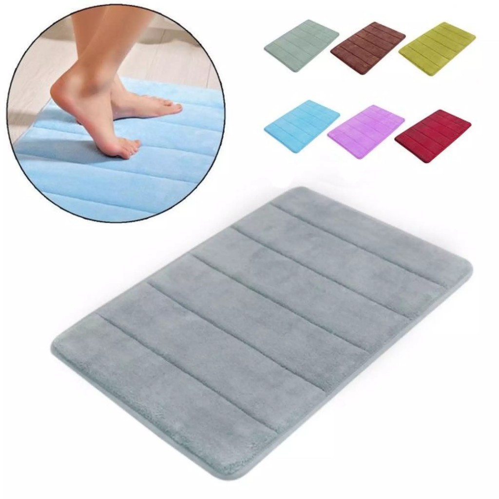 KESET KAKI ANTI SLIP BAHAN MEMORY FOAM MENYERAP WARNA WARNI CANTIK JELITA PATEN KALI