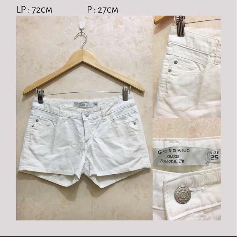 PRELOVED SECOND CELANA PENDEK GIORDANO PUTIH HOTPANTS SHORT