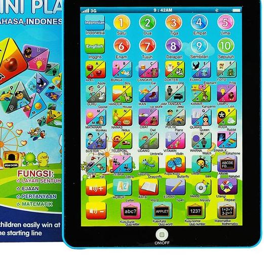 Kado Mainan Ipad Anak Edukasi Tablet Tab 2 Bahasa Hadiah Edukatif Laki Laki Perempuan Cowok Cewek Pl