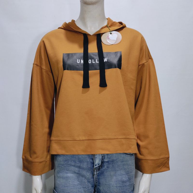 NEW Hoodie Croptee NINETY DEGREES Wanita Terbaru AP9543 AP220RJK